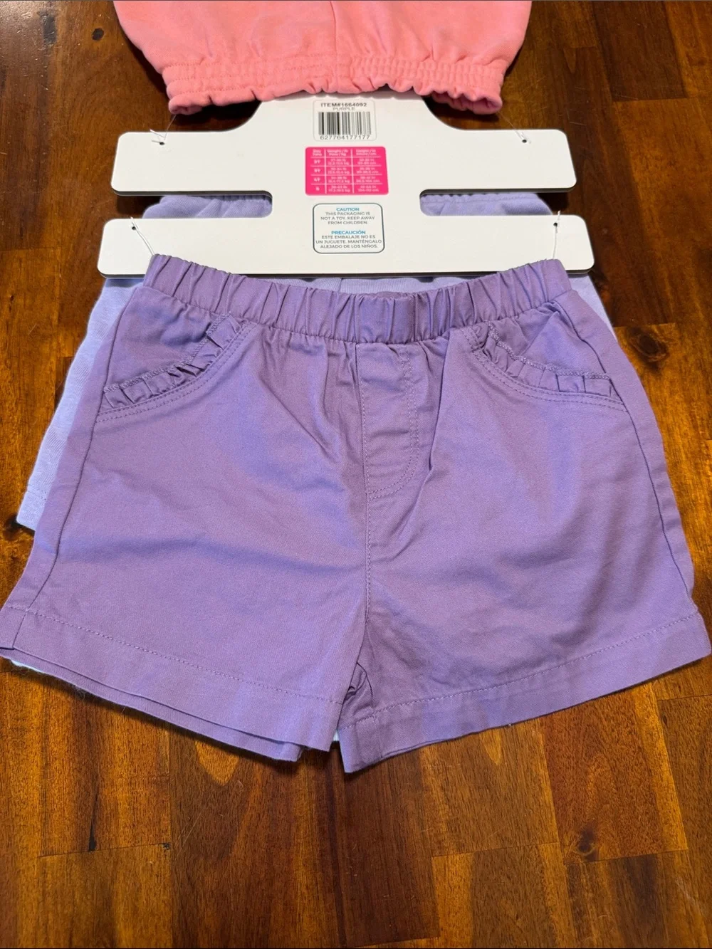 NWT Pekkle Girls' Purple, Cream, Pink Butterfly Mix & Match 8 Piece Set, 3T